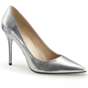 Silver Metal Pleaser Classique-20 Women's Pumps | AU KMODNPX