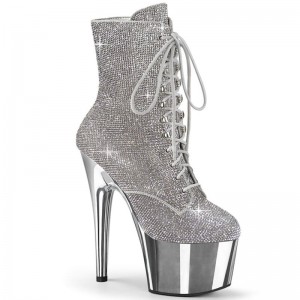 Silver Pleaser Adore-1020CHRS Women's Heels Boots | AUSTRALIA ZJQAT