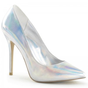 Silver Pleaser Amuse-20 Hologram Women's Pumps | AU SAPIBDG