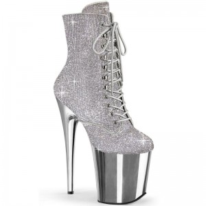 Silver Pleaser Flamingo-1020CHRS Women's Heels Boots | AU BWCZFTQ