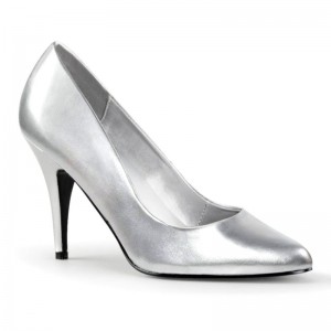 Silver Pleaser Vanity-420 Vegan Leather Women's Pumps | AU KQSRCXO