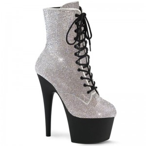 Silver / Black Pleaser Adore-1020RS Women's Heels Boots | AU REDYVIX