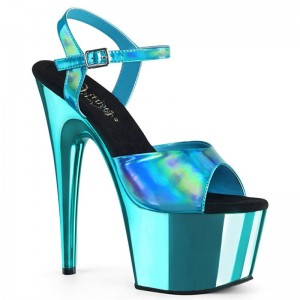 Turquoise Pleaser Adore-709HGCH Women's Platform Heels Sandals | AU WAZLJTR