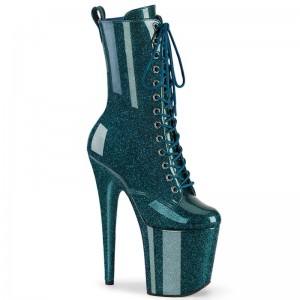 Turquoise Pleaser Flamingo-1040GP Women's Heels Boots | AU MIPZWNJ