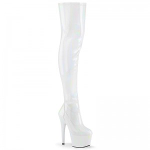 White Pleaser Adore-3000HWR Women's Thigh High Boots | AUSTRALIA BTNZQ