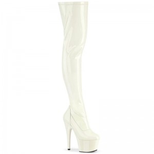 White Pleaser Adore-3000 Women's Thigh High Boots | AUSTRALIA EJRIO