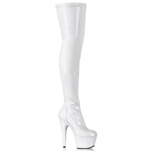 White Pleaser Adore-3000 Women's Thigh High Boots | AUSTRALIA PRSGW