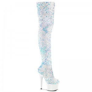 White Pleaser Adore-3020 Women's Thigh High Boots | AUSTRALIA IAFCP