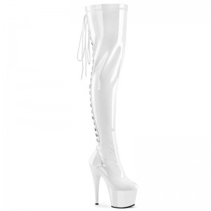 White Pleaser Adore-3063 Women's Thigh High Boots | AUSTRALIA QKJFW