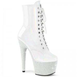 White Pleaser Bejeweled-1020-7 Women's Heels Boots | AU FIXBEAP