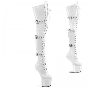 White Pleaser Craze-3028 Women's Thigh High Boots | AUSTRALIA YUMAK