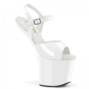 White Pleaser Craze-809 Women's Platform Heels Sandals | AU XFTRAZG