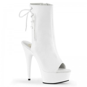 White Pleaser Delight-1018 Vegan Leather Women's Heels Boots | AUSTRALIA GLQIA