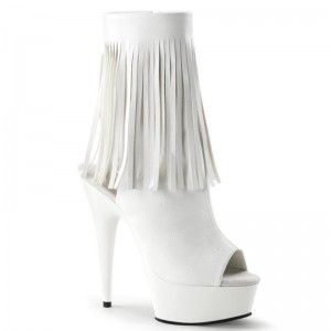 White Pleaser Delight-1019 Vegan Leather Women's Heels Boots | AUSTRALIA ZTUFX