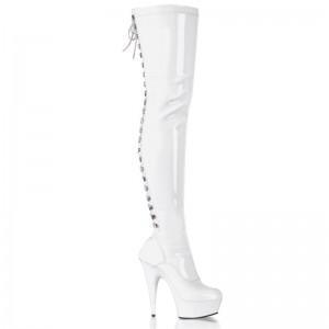 White Pleaser Delight-3063 Women's Thigh High Boots | AU AQNEDPB