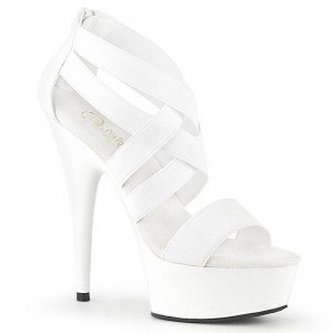 White Pleaser Delight-669 Vegan Leather Women's Platform Heels Sandals | AU TCMIESB