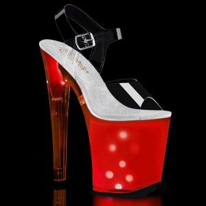 White Pleaser Discolite-808 Women's Platform Heels Sandals | AU POFDQUC