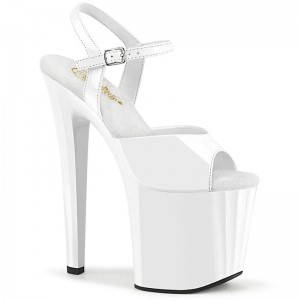 White Pleaser Enchant-709 Women's Platform Heels Sandals | AUSTRALIA XHKSR