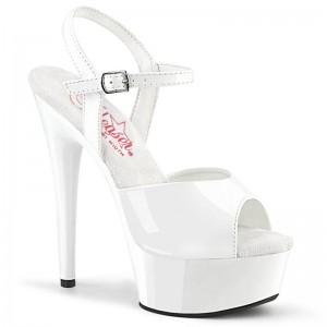 White Pleaser Excite-609 Women's Platform Heels Sandals | AUSTRALIA NQMCP