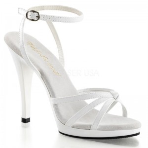 White Pleaser Flair-436 Women's Heels Sandals | AUSTRALIA KQAFU