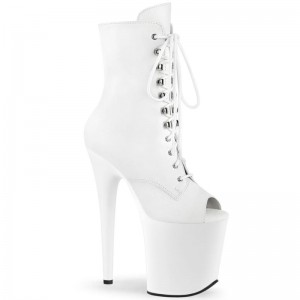 White Pleaser Flamingo-1021 Vegan Leather Women's Heels Boots | AUSTRALIA BSVFK