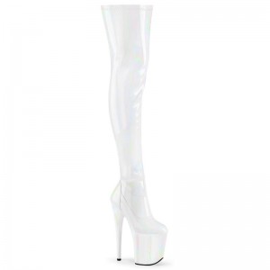 White Pleaser Flamingo-3000HWR Women's Thigh High Boots | AU VAQDXYH