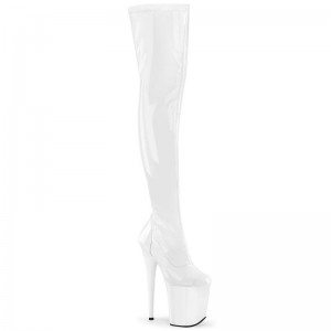 White Pleaser Flamingo-3000 Women's Thigh High Boots | AUSTRALIA CFQXB