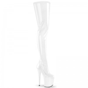 White Pleaser Flamingo-4000 Women's Thigh High Boots | AU PDOAGZE