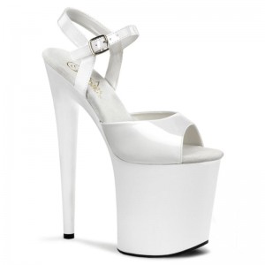 White Pleaser Flamingo-809 Women's Platform Heels Sandals | AUSTRALIA DBEUC