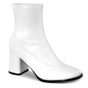 White Pleaser Gogo-150 Vegan Leather Women's Heels Boots | AUSTRALIA KHLZM