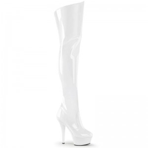 White Pleaser Kiss-3010 Women's Thigh High Boots | AU LQHVMRD