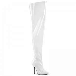 White Pleaser Seduce-3000WC Women's Thigh High Boots | AUSTRALIA QURWH