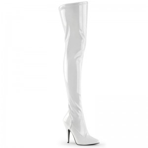 White Pleaser Seduce-3000 Women's Thigh High Boots | AU KWJBXQR