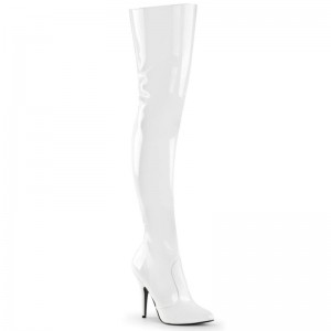 White Pleaser Seduce-3010 Women's Thigh High Boots | AUSTRALIA WHQUM