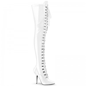 White Pleaser Seduce-3024 Women's Thigh High Boots | AUSTRALIA ONZQJ