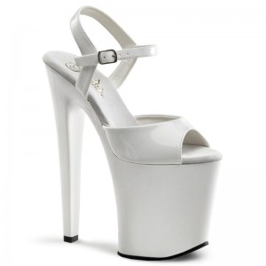 White Pleaser Xtreme-809 Women's Platform Heels Sandals | AUSTRALIA PUHSI