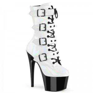 White / Black Pleaser Adore-1046TT Women's Heels Boots | AU UKCOINM