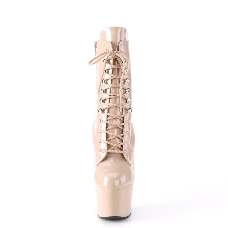 Beige Pleaser Adore-1020 Women's Heels Boots | AU ZXNEUSH