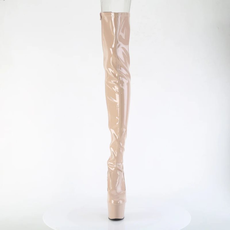 Beige Pleaser Adore-3850 Women's Thigh High Boots | AU WGKUQHP