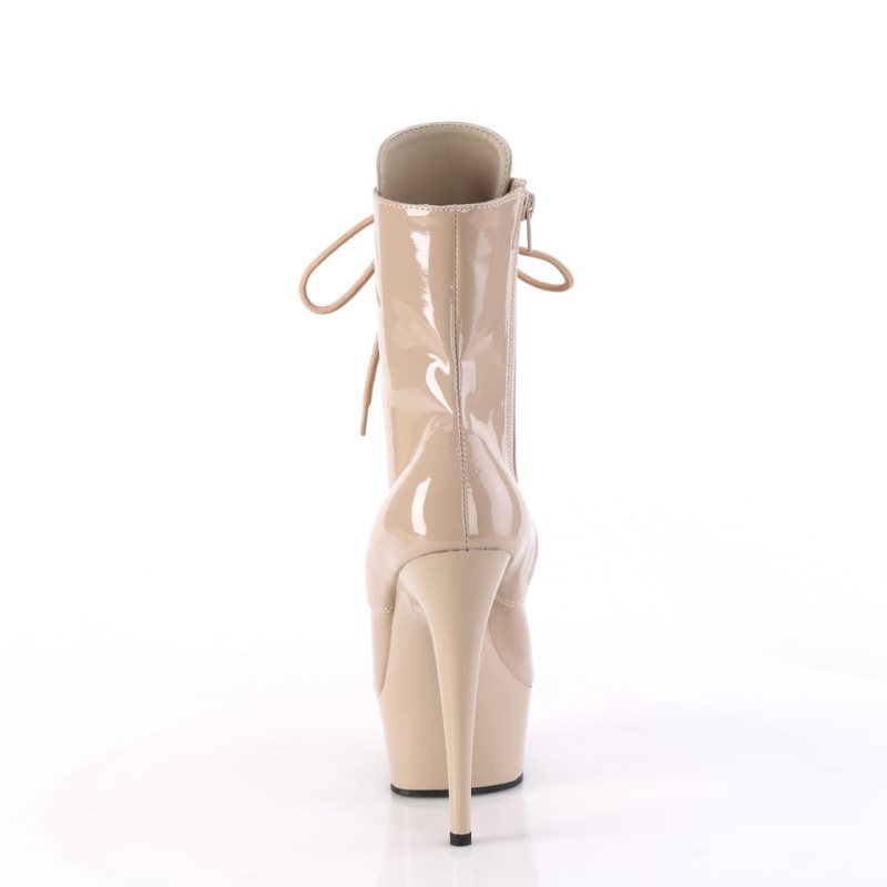 Beige Pleaser Delight-1020 Women's Heels Boots | AUSTRALIA GBVCY