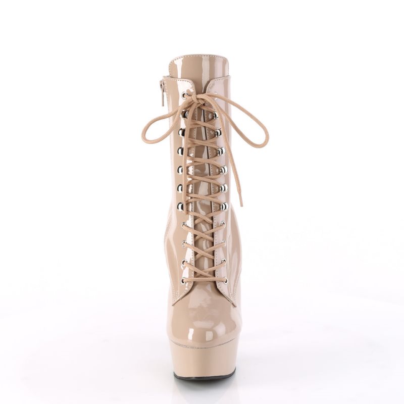 Beige Pleaser Delight-1020 Women's Heels Boots | AUSTRALIA GBVCY