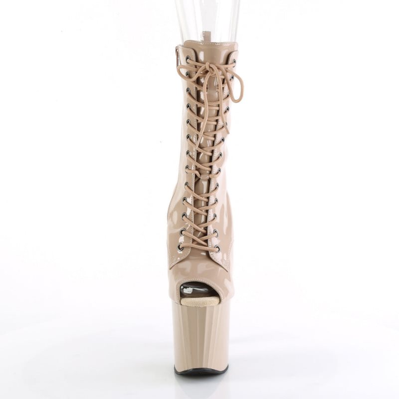 Beige Pleaser Enchant-1041 Women's Heels Boots | AUSTRALIA ORJZW