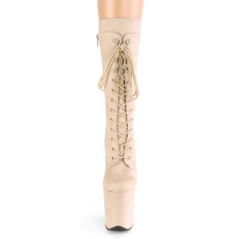 Beige Pleaser Flamingo-1050FS Women's Heels Boots | AUSTRALIA NGOPH