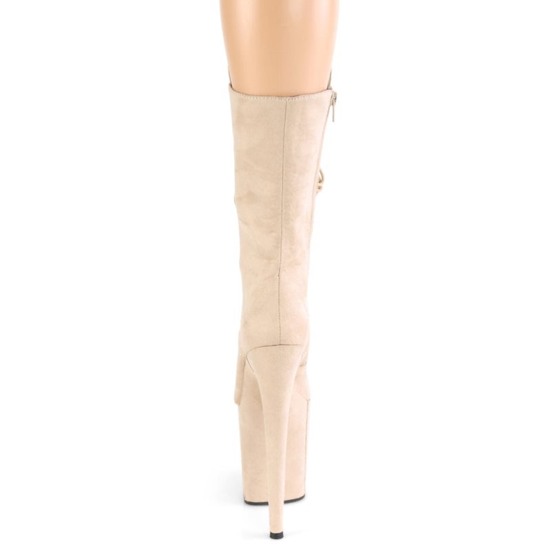 Beige Pleaser Flamingo-1050FS Women's Heels Boots | AUSTRALIA NGOPH