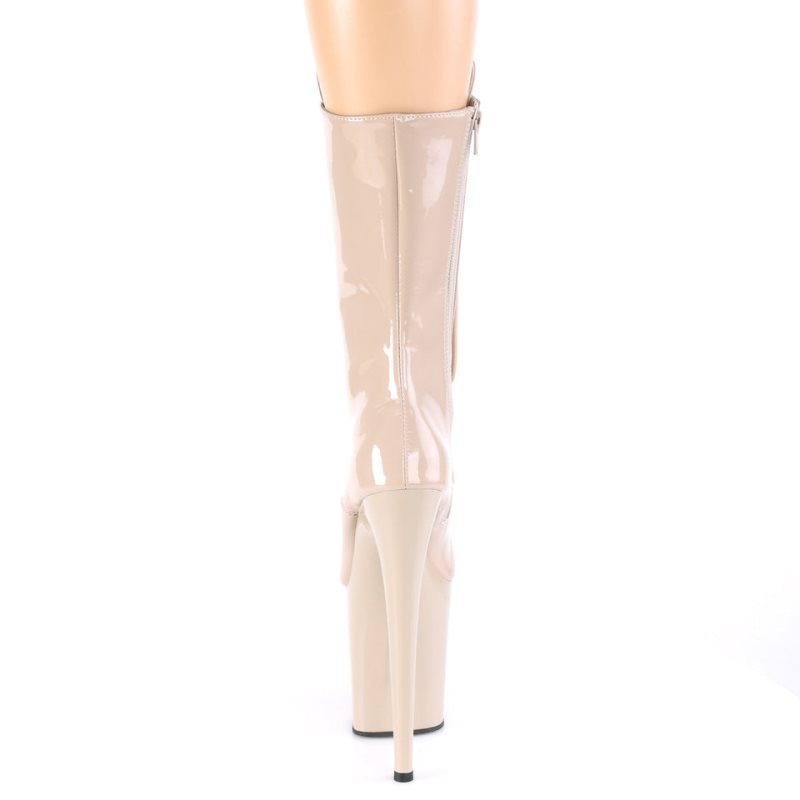 Beige Pleaser Flamingo-1050 Women's Heels Boots | AU FKNMUOQ