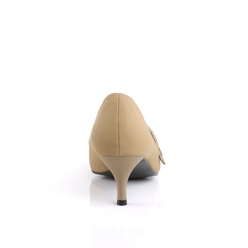 Beige Pleaser Kitten-03 Women's Pumps | AUSTRALIA VPAEL