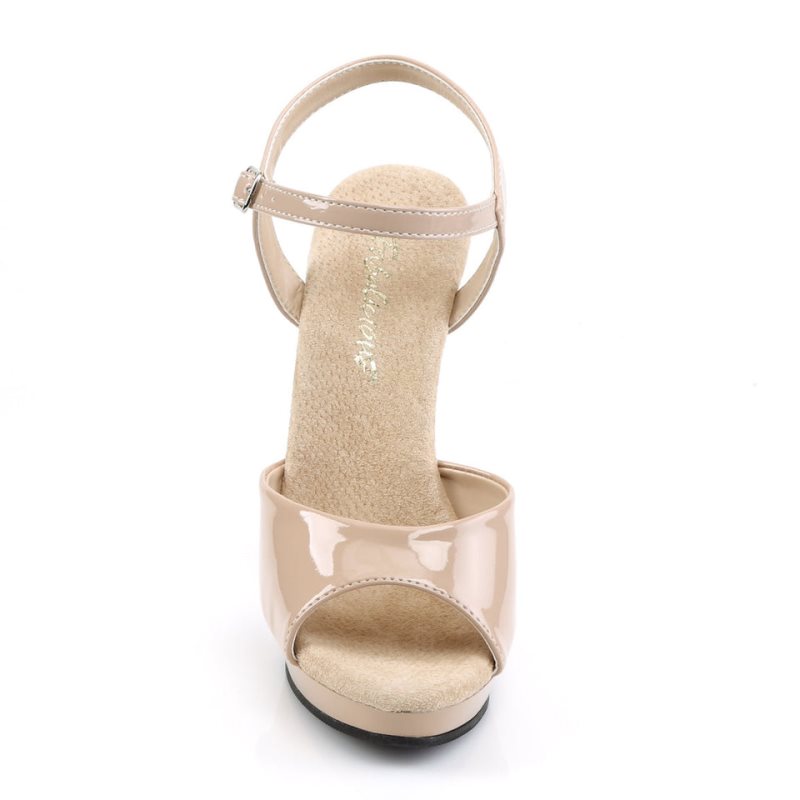 Beige Pleaser Lip-109 Women's Heels Sandals | AUSTRALIA VIRCM