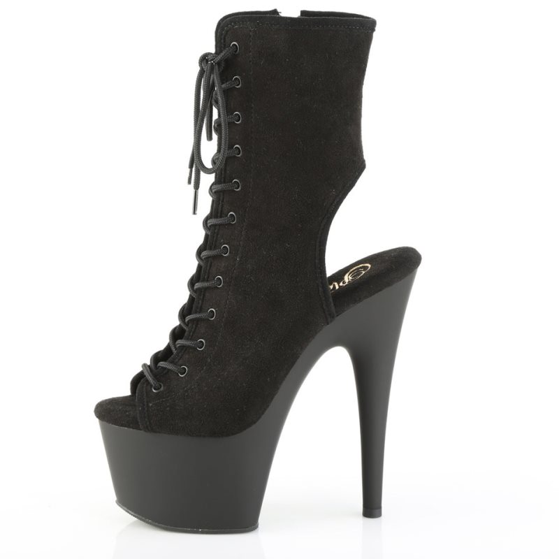 Black Pleaser Adore-1016 Faux Suede Women's Heels Boots | AUSTRALIA ILBJA