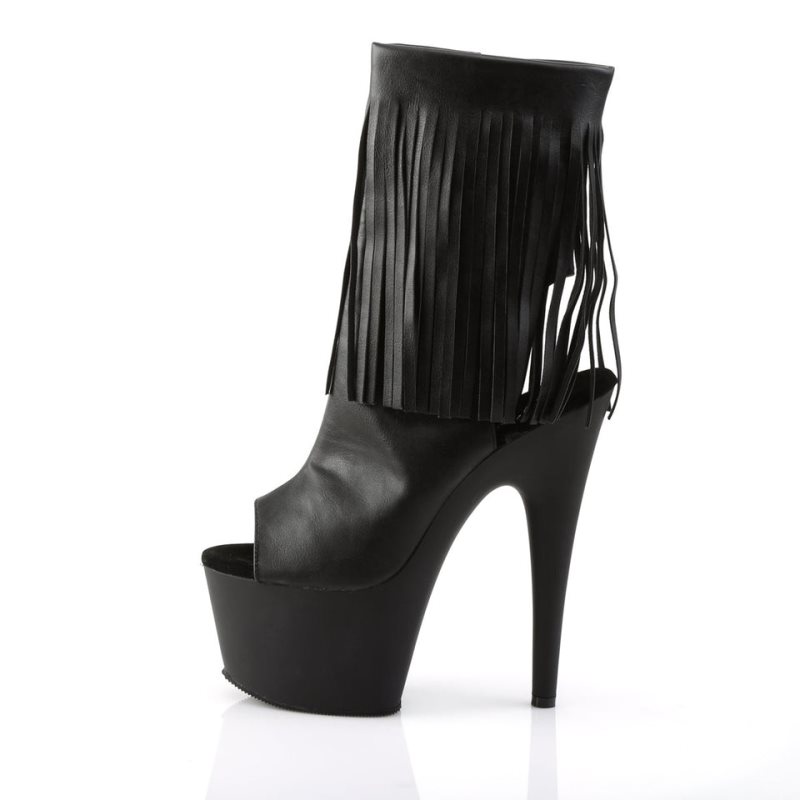 Black Pleaser Adore-1019 Vegan Leather Women's Heels Boots | AU NOCFERD