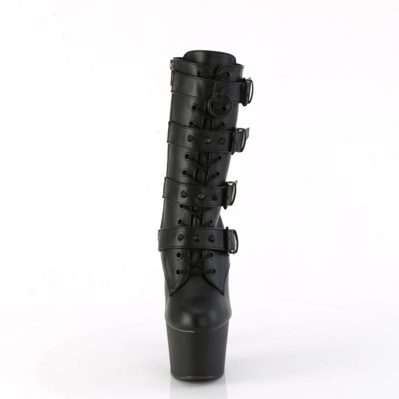 Black Pleaser Adore-1046 Vegan Leather Women's Heels Boots | AUSTRALIA GZTPB